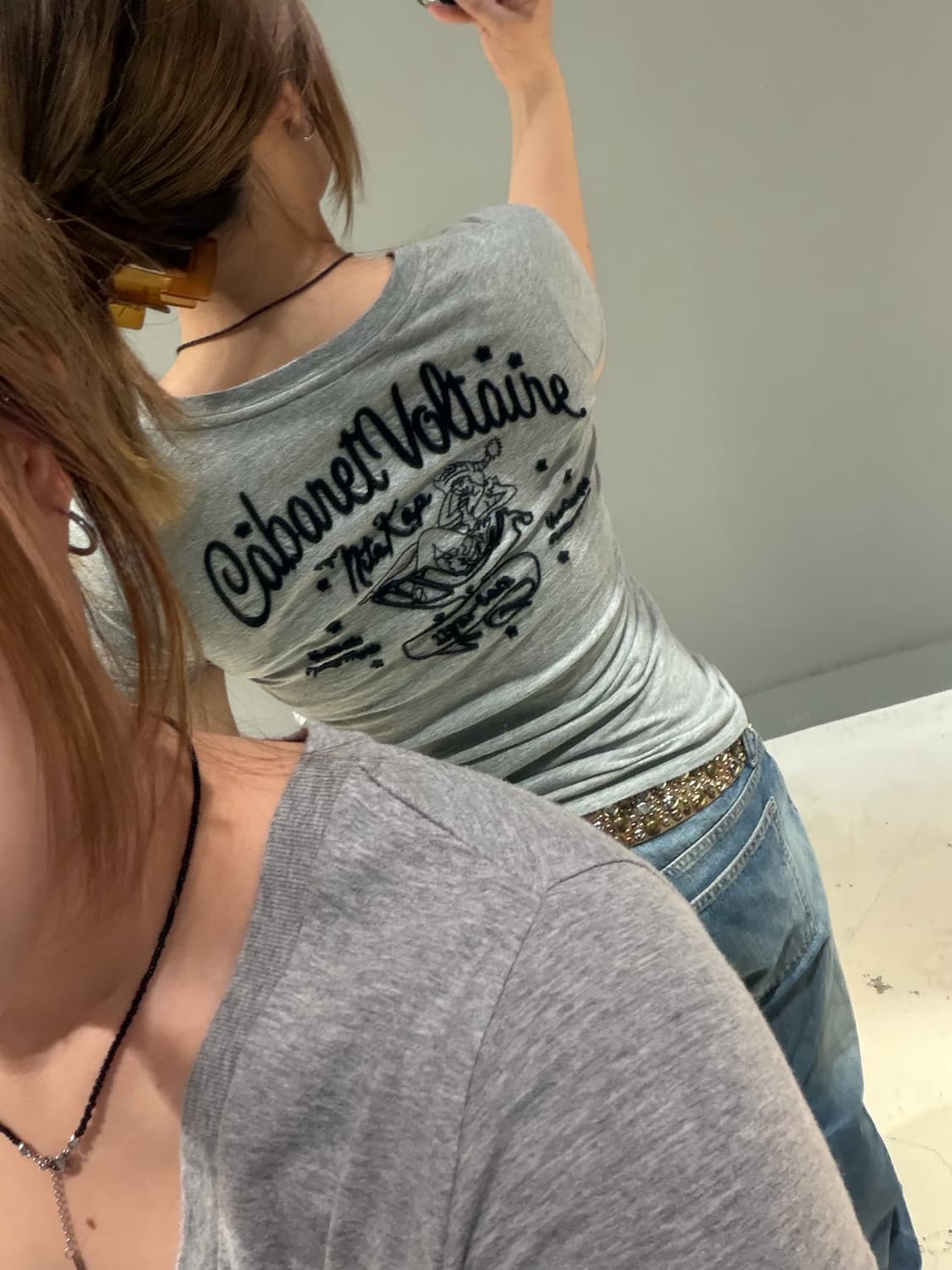 back embroied detail pocket t-shirt 상품이미지5