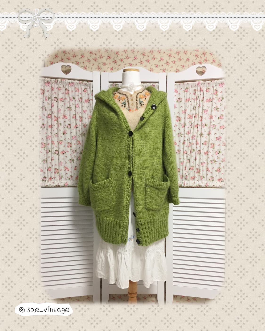 빈티지 모리걸 말차 가디건 상품이미지1