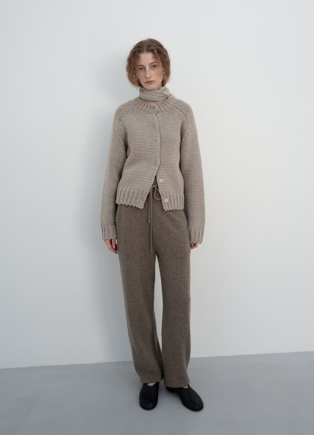 LFM Cozy Round Cardigan + Nue Wool Scarf 상품이미지3