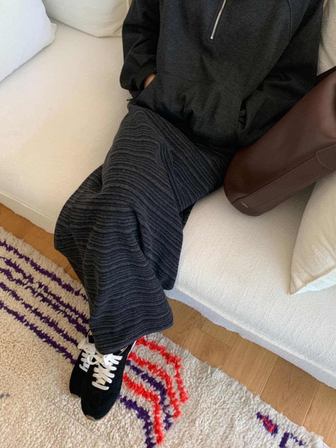 유이니 prima 스트라이프 밴딩 롱스커트 상품이미지6