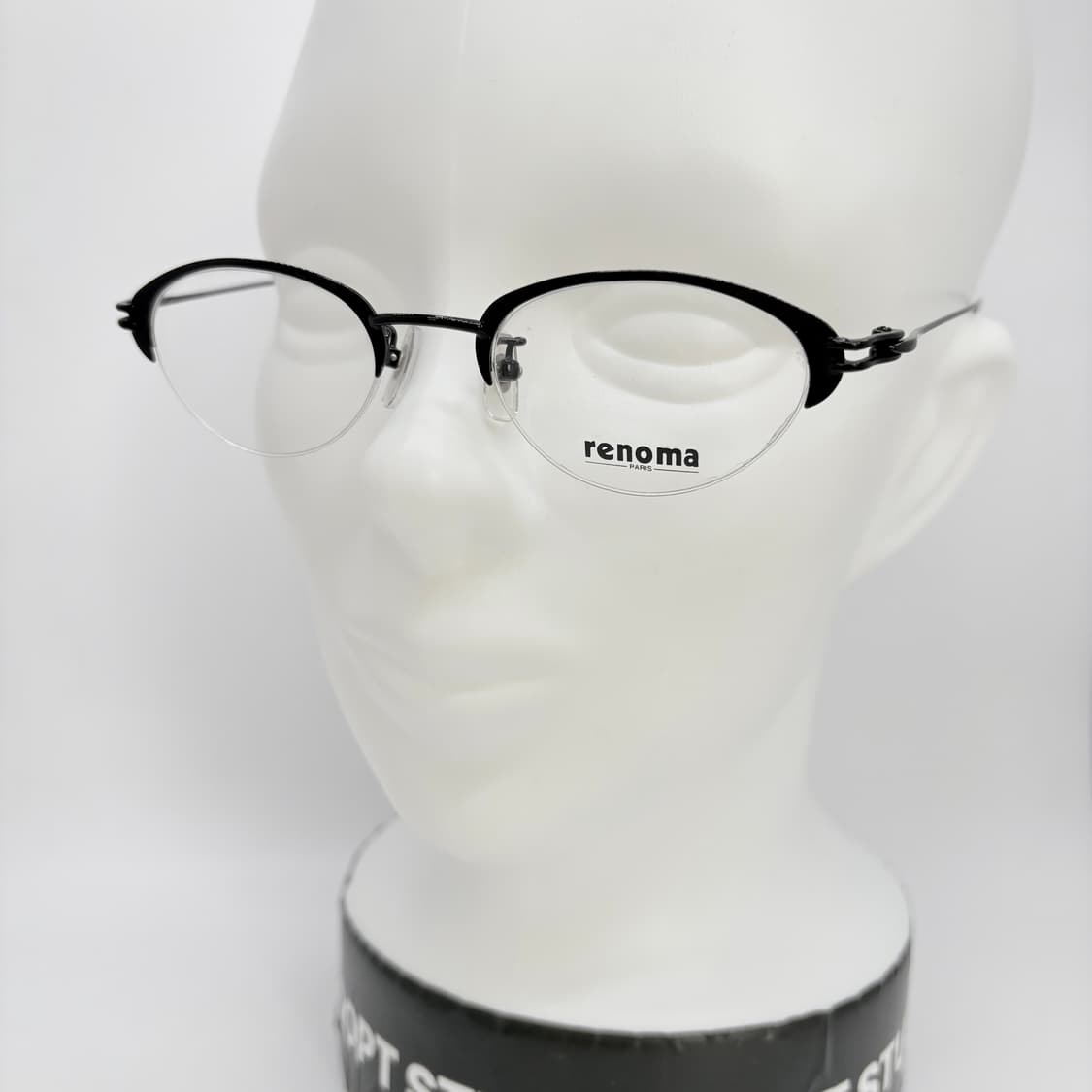 RENOMA 레노마 블랙 오벌 반무테 상품이미지4