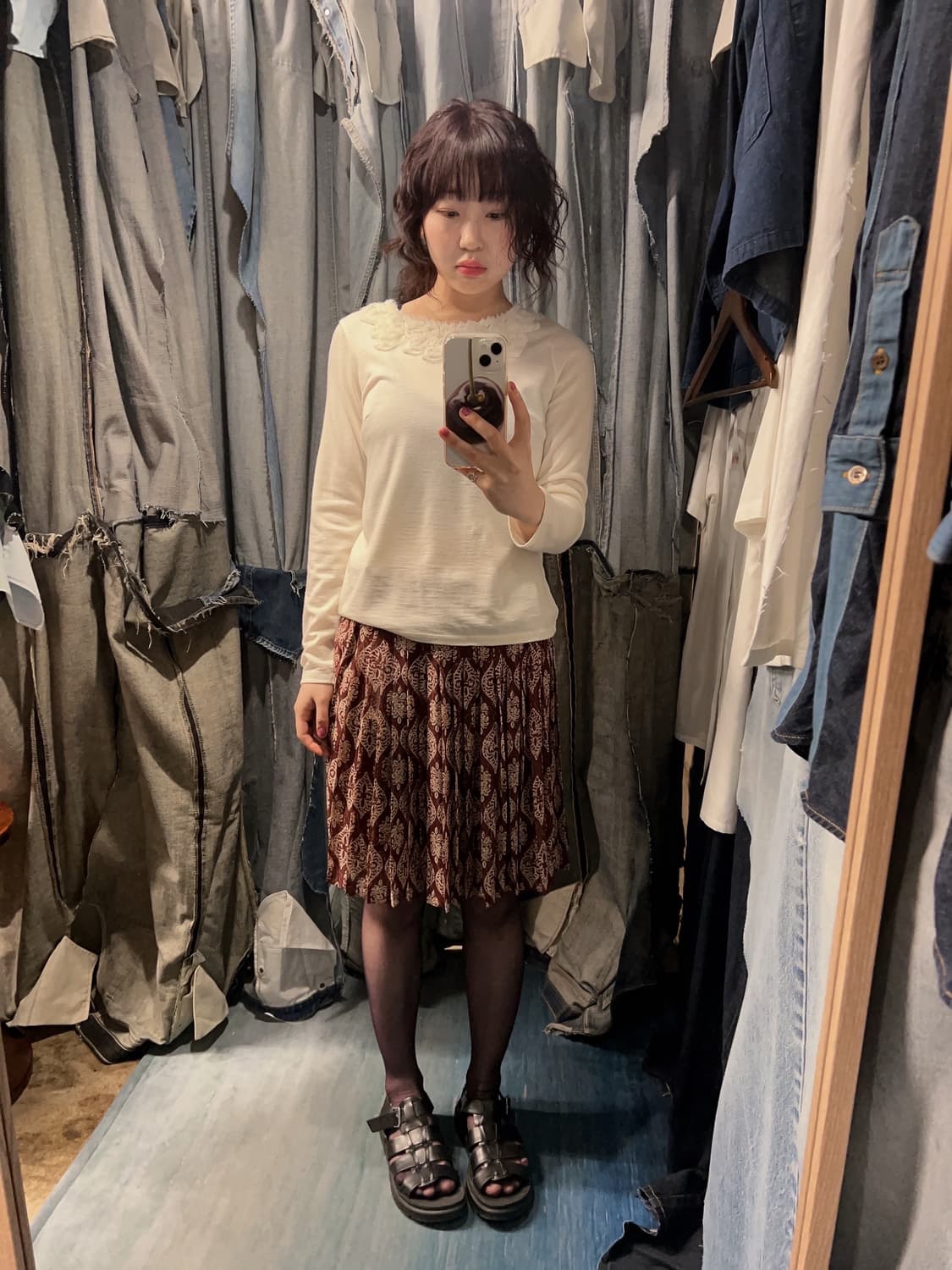 24-25 ) agnes b. Patterned Skirt 상품이미지2