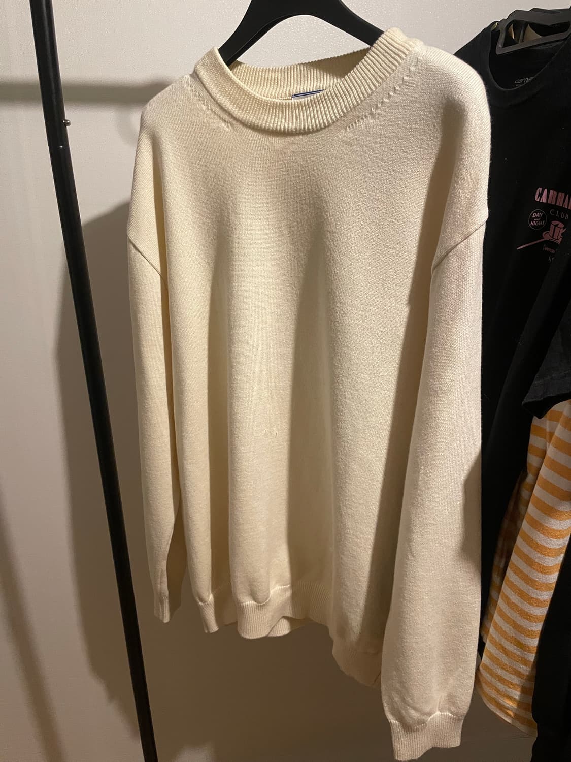 오더플리즈 미색 면니트 상품이미지1