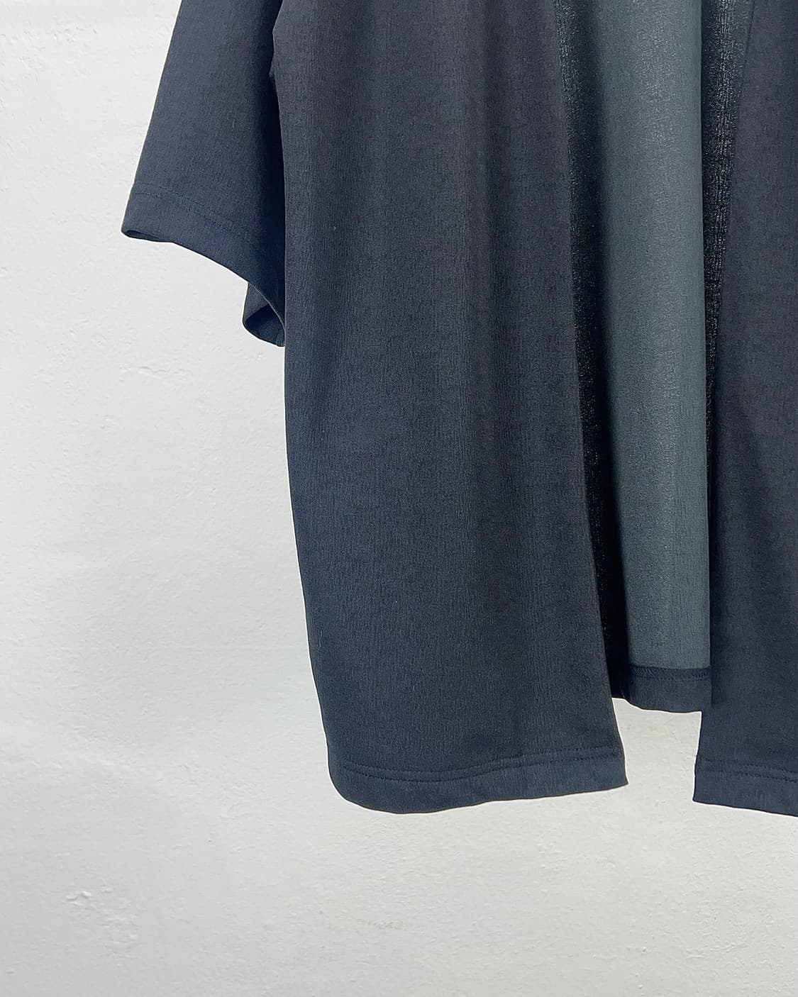 빔즈 블랙 유카타 리넨 논카라 로브 가디건 상품이미지4