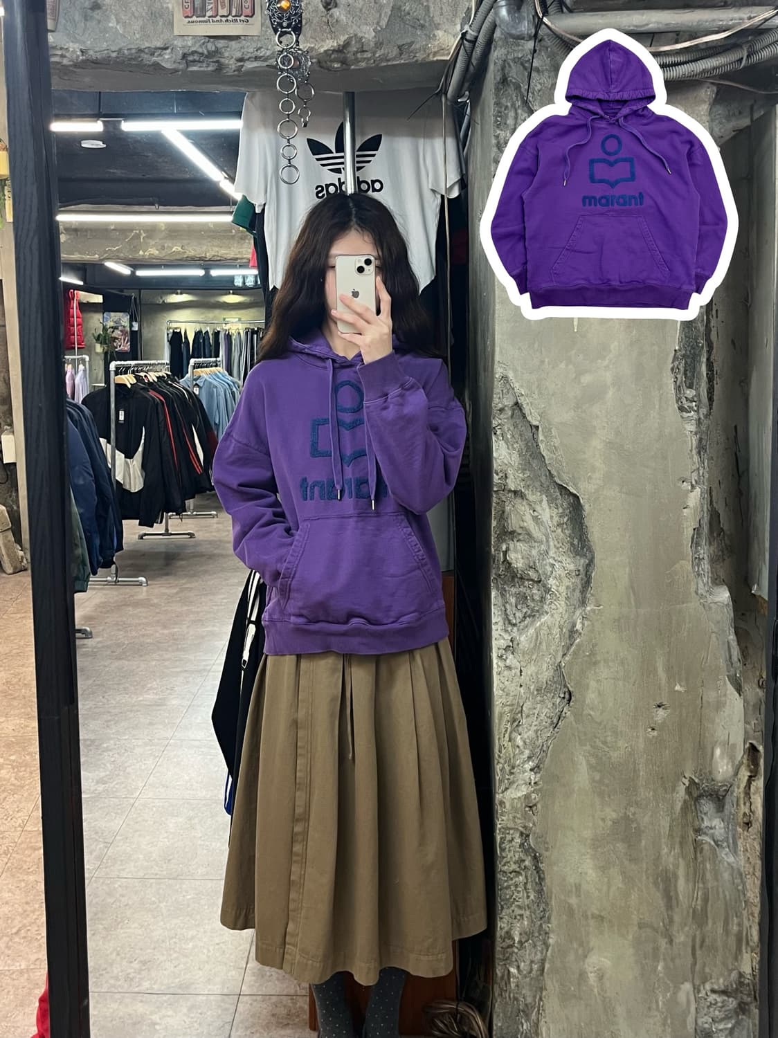 이자벨마랑 후드티 퍼플 36 #csz2462 상품이미지1