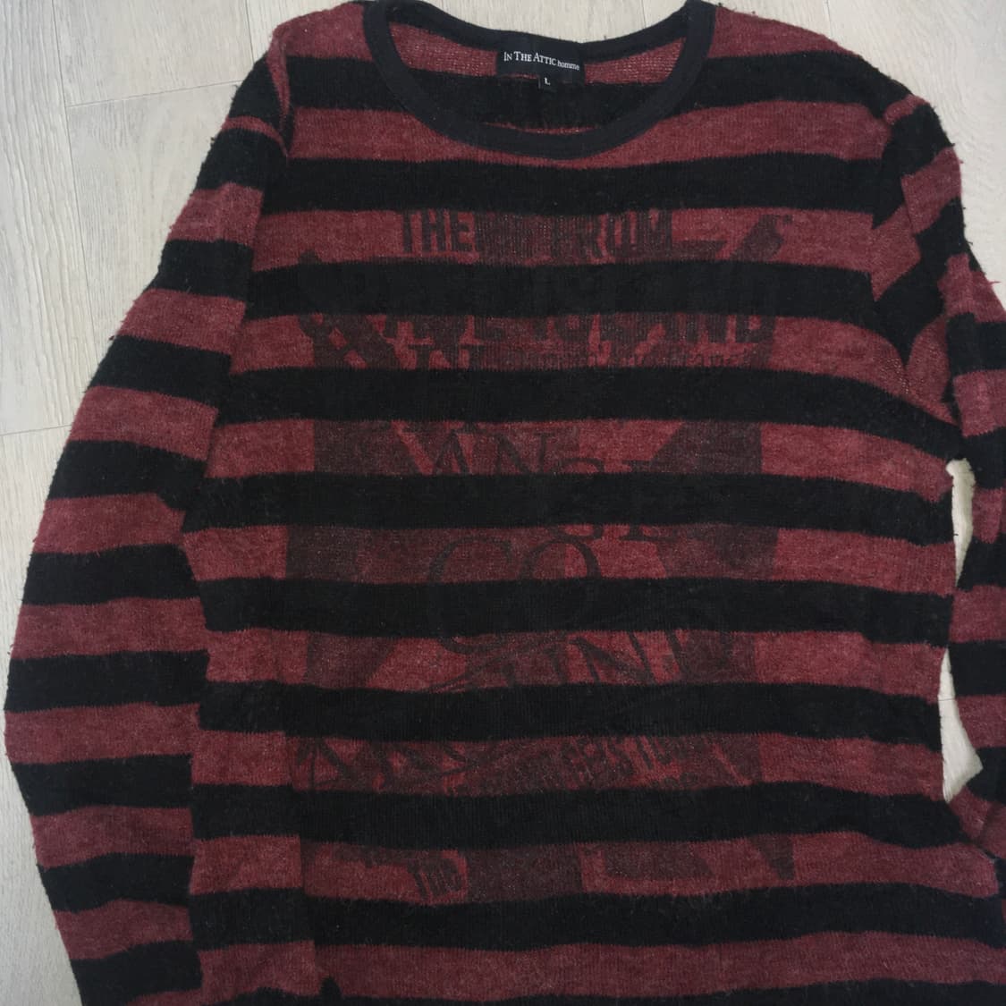 jpn vintage red bokashi stripe y2k knit 상품이미지6
