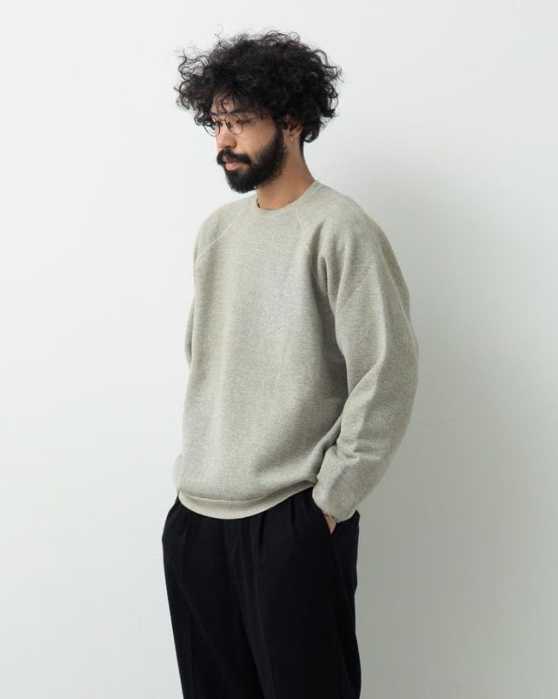 (4)아프레쎄 24fw 빈티지스웻셔츠 그레이 상품이미지2