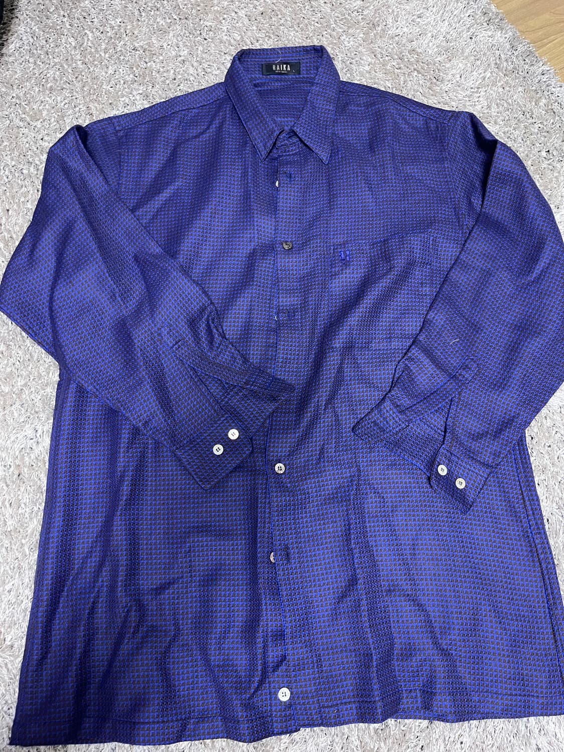 일제 RAIKA 울 셔츠 사이즈 105 상품이미지1