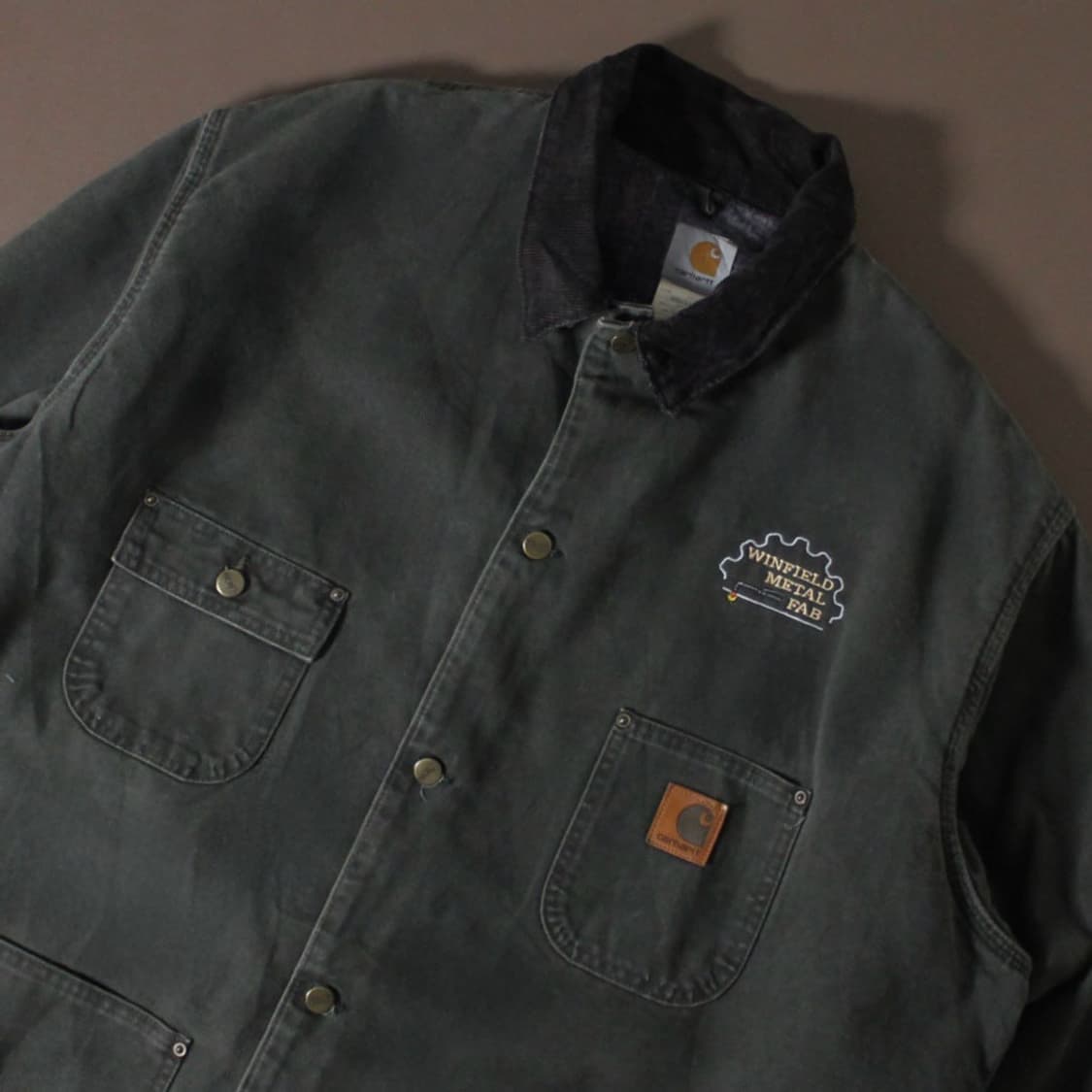  90's Carhartt 칼하트 MOS 모스그린 덕 디트로이트 워크자켓 상품이미지2