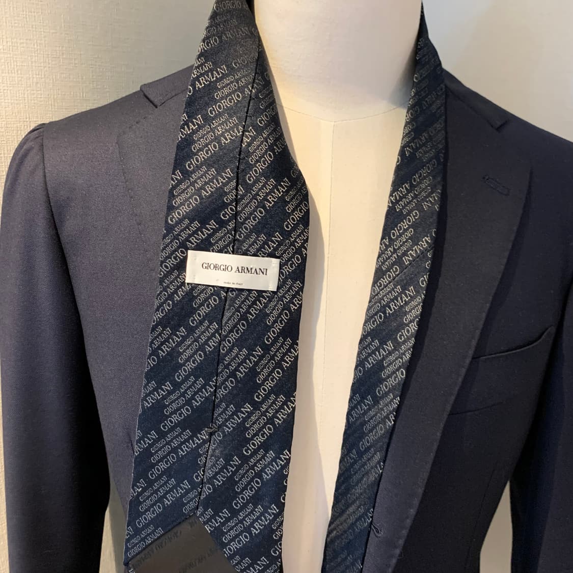 조르지오 아르마니(ARMANI) 모노그램 명품넥타이 블랙 100실크 A+ 상품이미지2