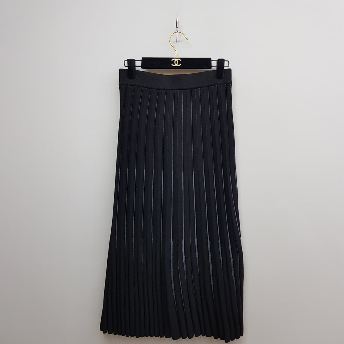 한섬 랑방 2022 플리츠 니트 롱 밴딩 스커트 M사이즈 상품이미지2