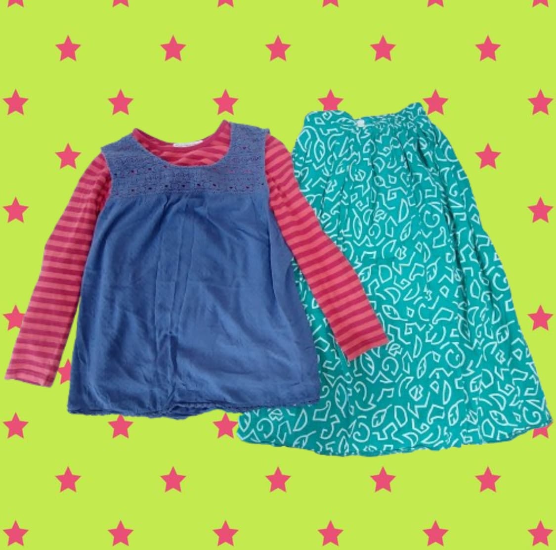 모리걸 아오이유우 하구미 너드 청록 분홍 파랑 코디세트 상품이미지1