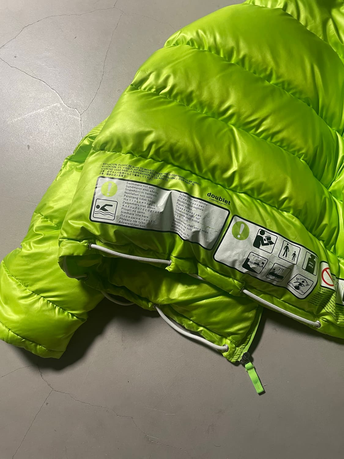 더블렛 Inflatable Down Jacket – Neon Green 상품이미지3