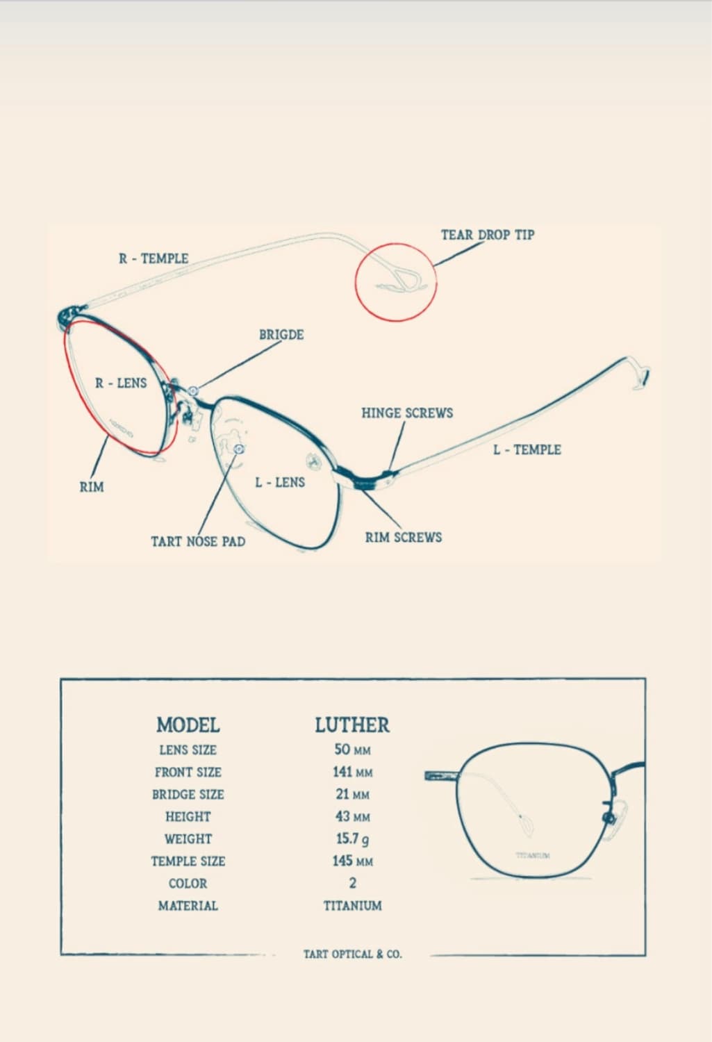 타르트 옵티컬 루터 앤틱골드(Tart Optical Luther) 상품이미지5