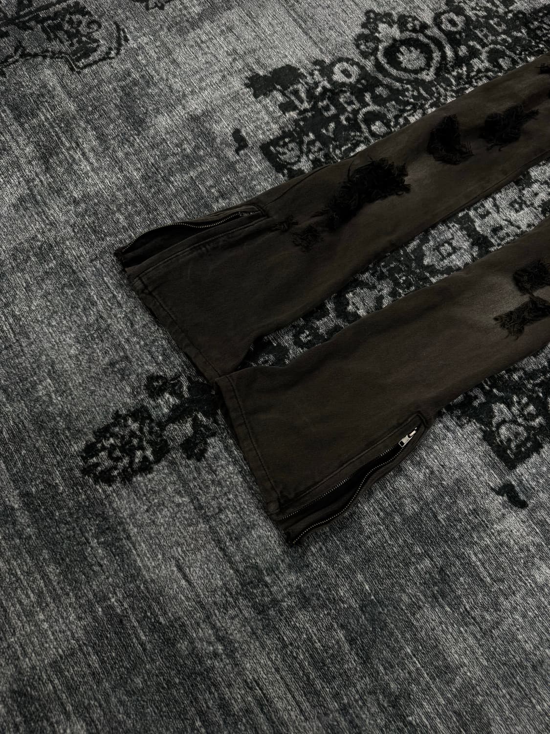 Roshell distressed zipper gimmick denim  상품이미지6