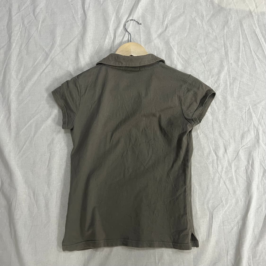 모리걸 하구미 레이스 카키브라운 반팔 티셔츠 상품이미지3