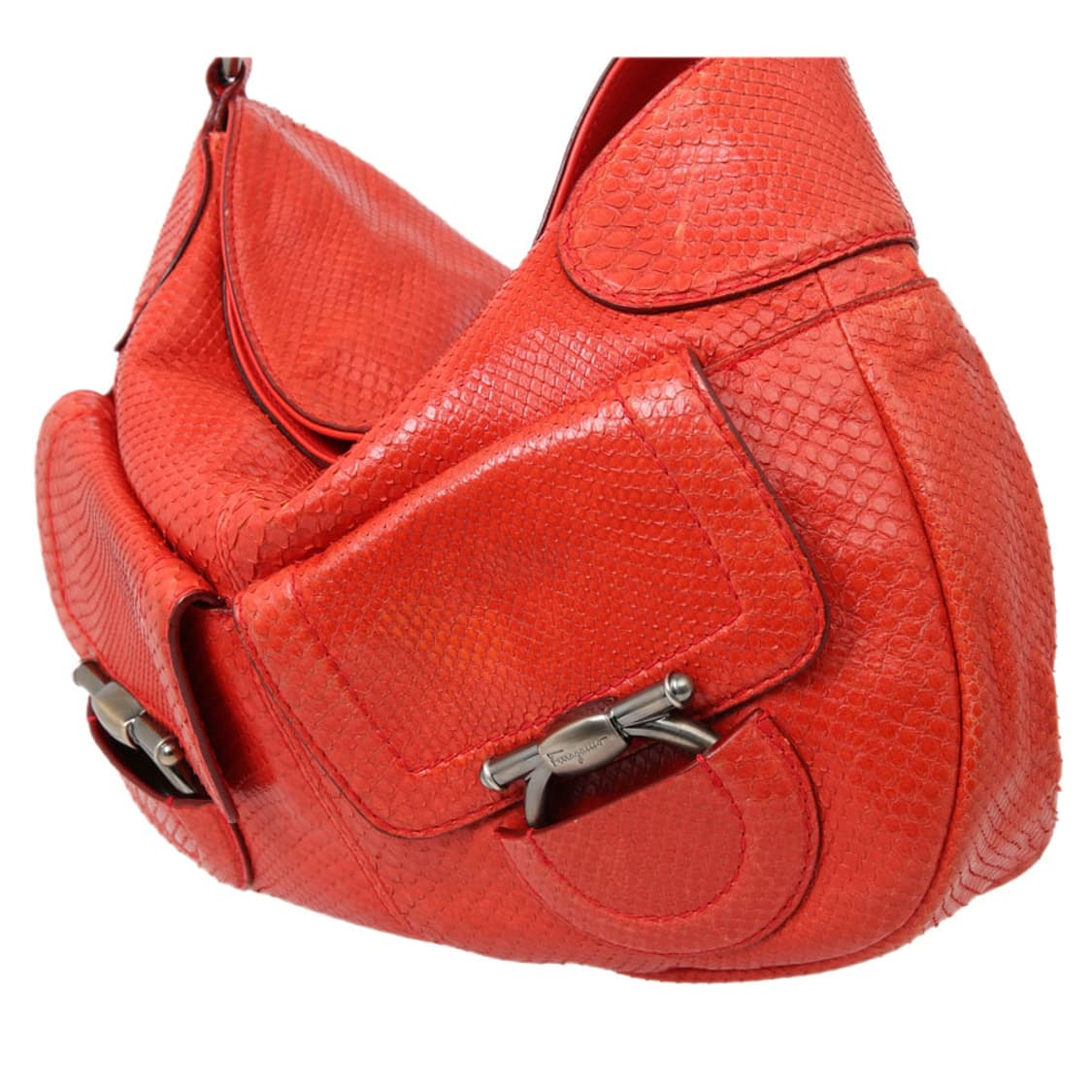 페라가모 간치니 파이톤 숄더 호보백 21B769 상품이미지6