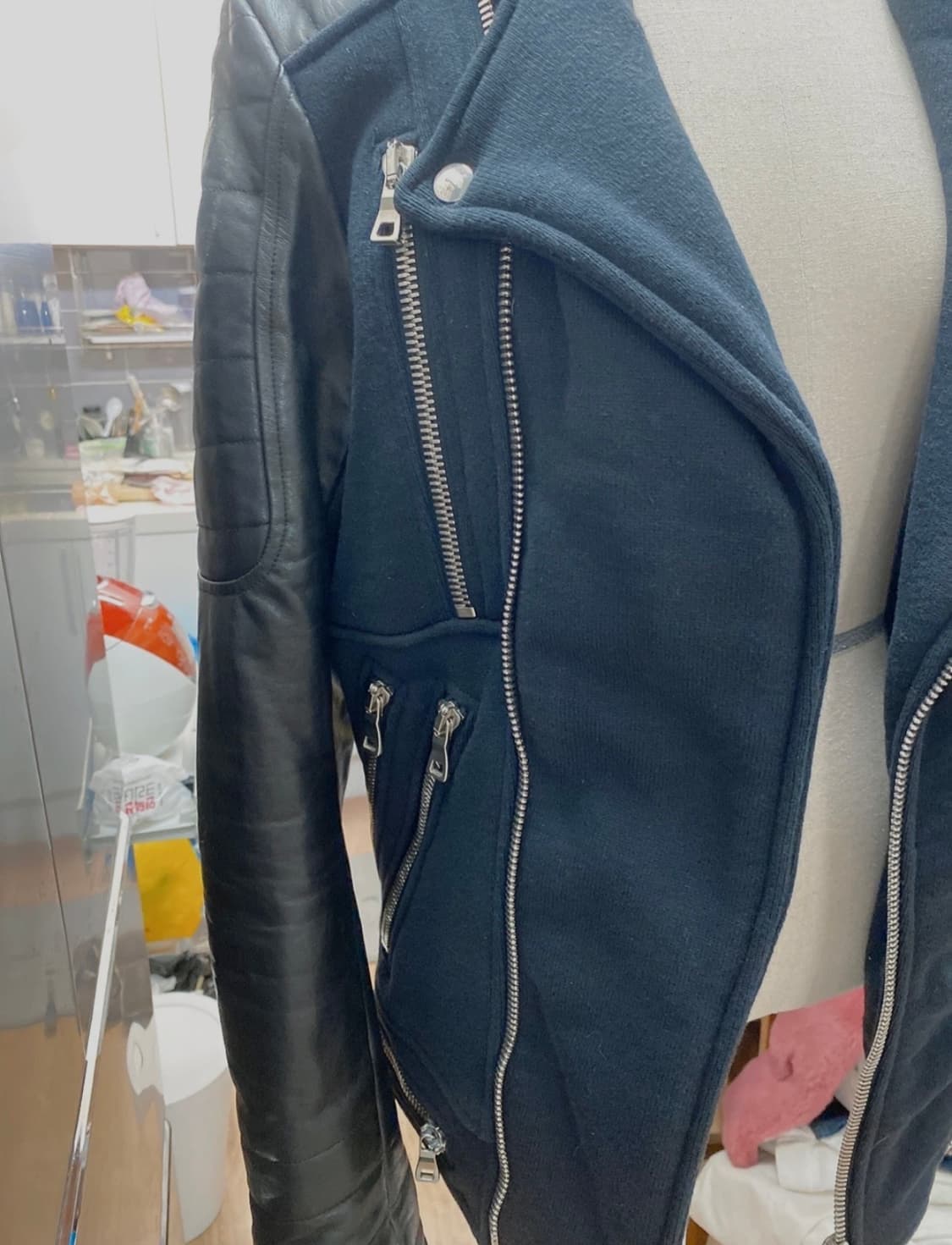 발망 가죽 라이더 자켓 상품이미지2