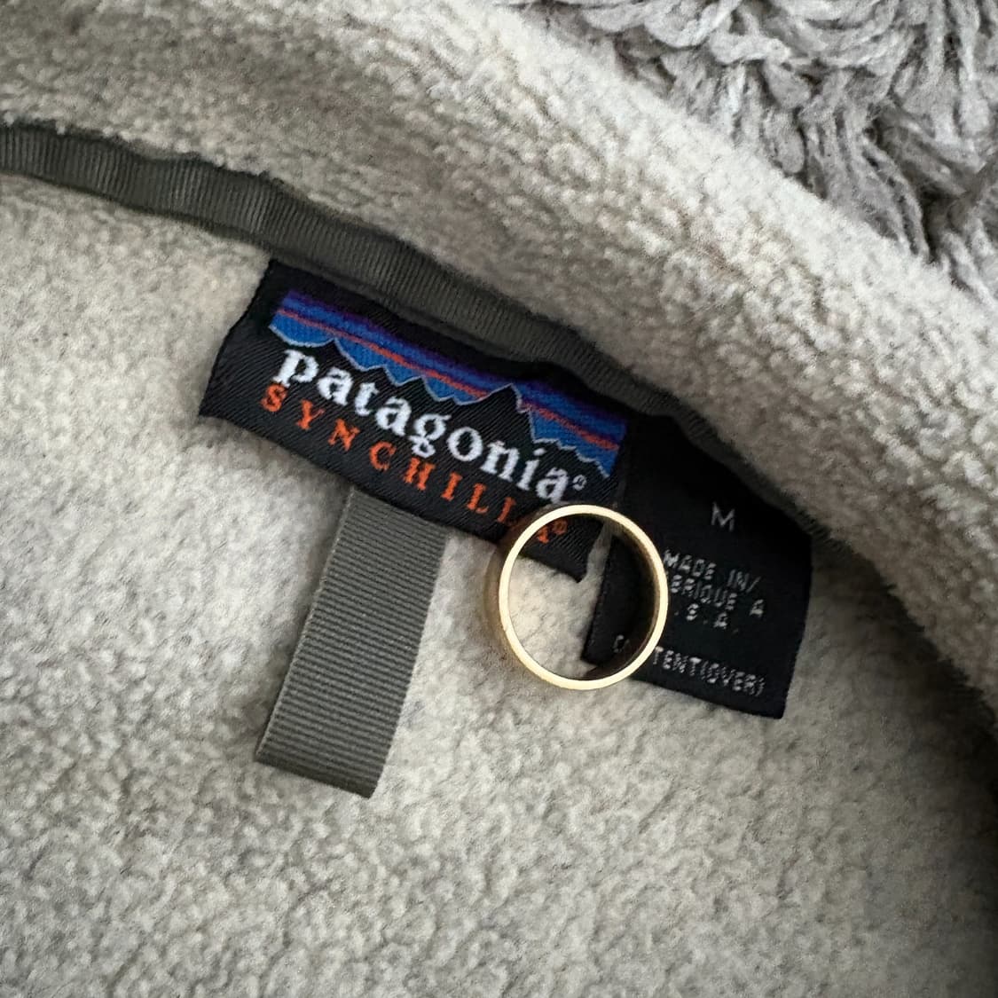 90s 파타고니아 신칠라 스냅-T 오트밀 헤더/블랙 USA 상품이미지4