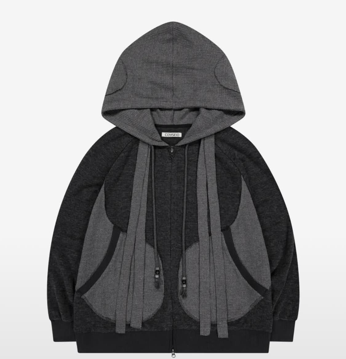 코이세이오 이어머프 후드집업 차콜 상품이미지1