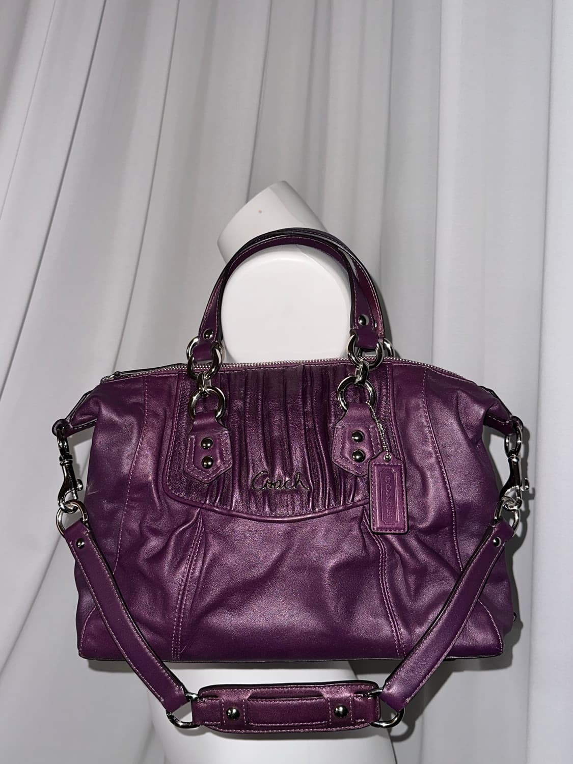 코치 빈티지 퍼플 숄더백 핸드백 상품이미지6