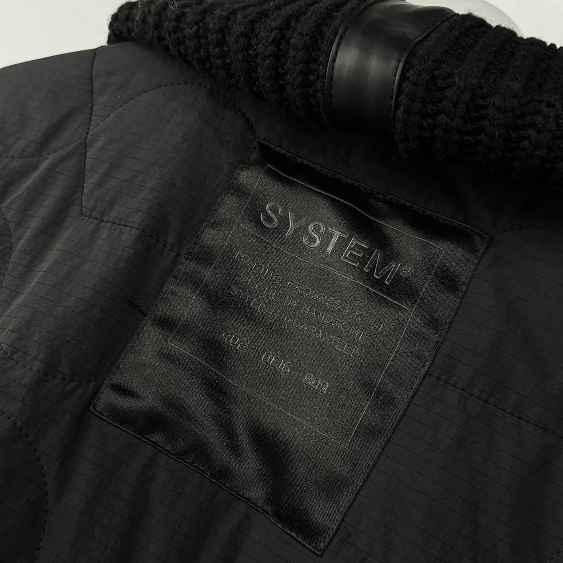 시스템옴므 23 니트 카라 퀼팅 패딩 점퍼 상품이미지5