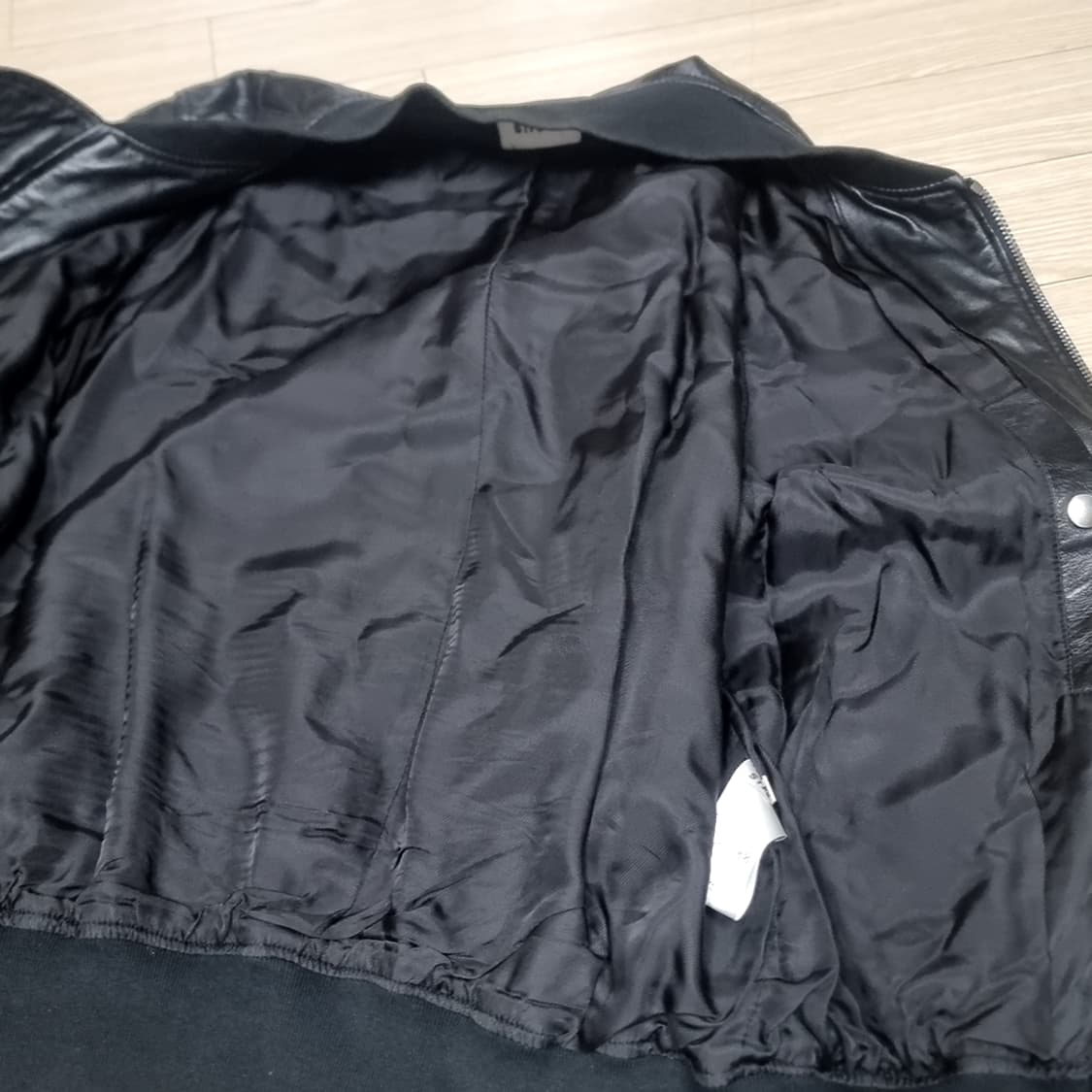 silers 사일러스 블랙 가죽 봄버 자켓(95-100) 상품이미지6