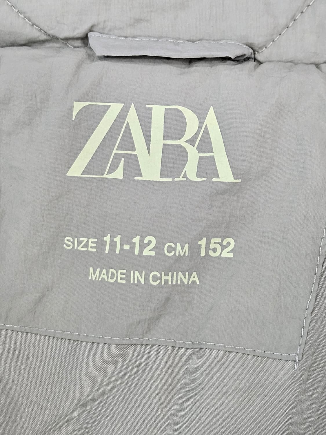 자라(ZARA) 아동 후드 퀼팅 자켓 민트색  상품이미지2