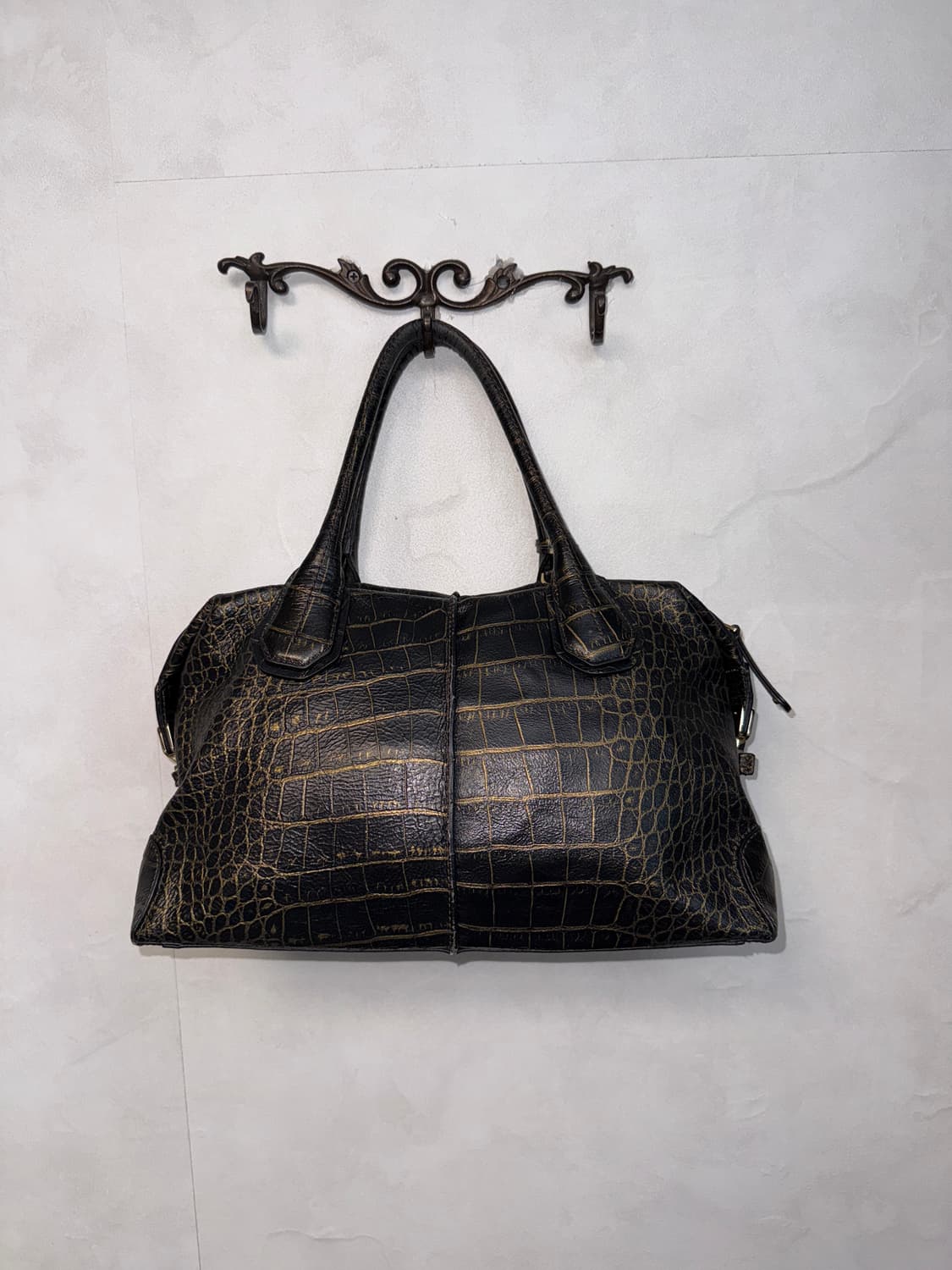 Morgan black gold python tote bag  상품이미지4