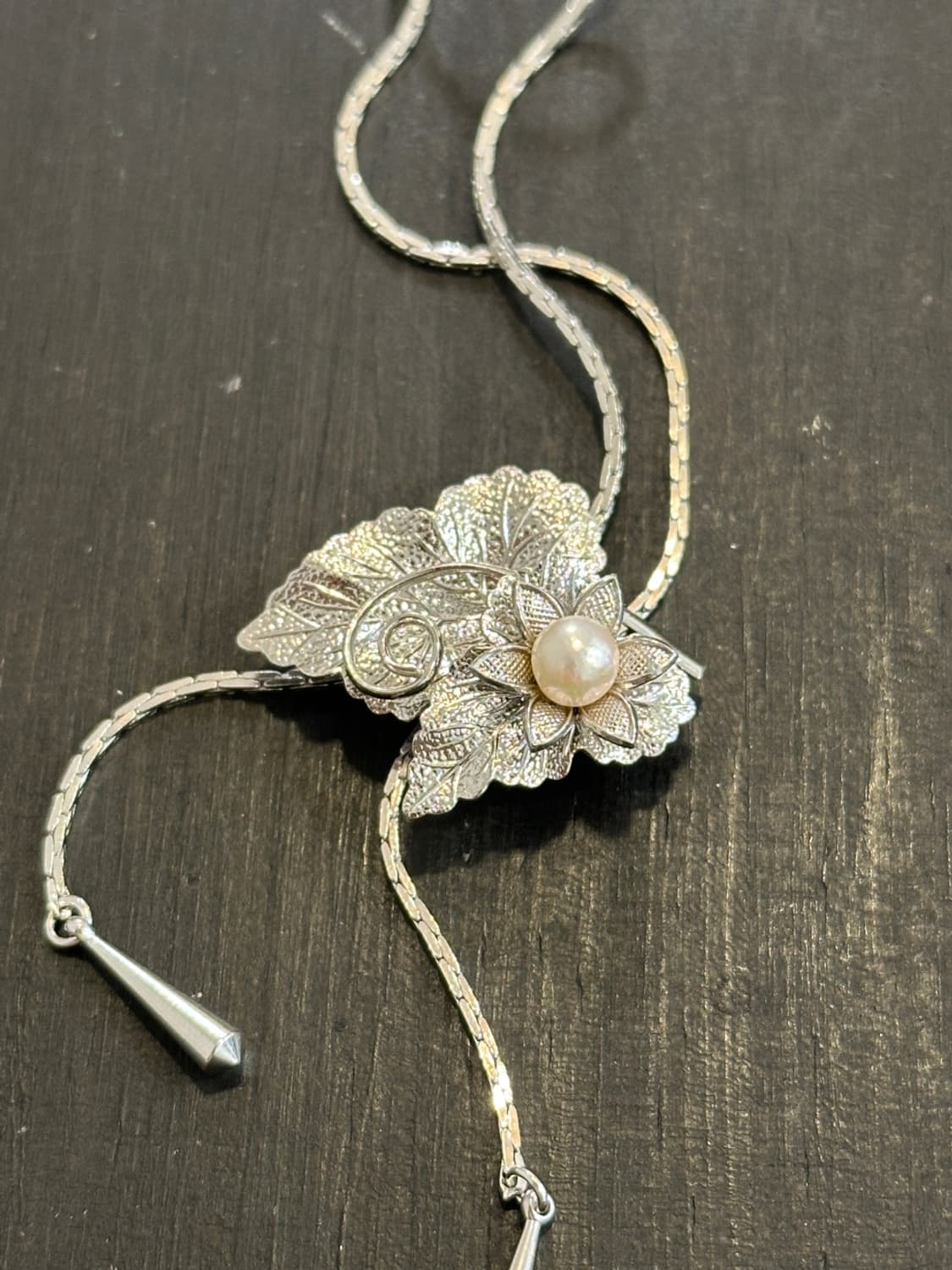 Vintage pearl bolo tie 상품이미지1