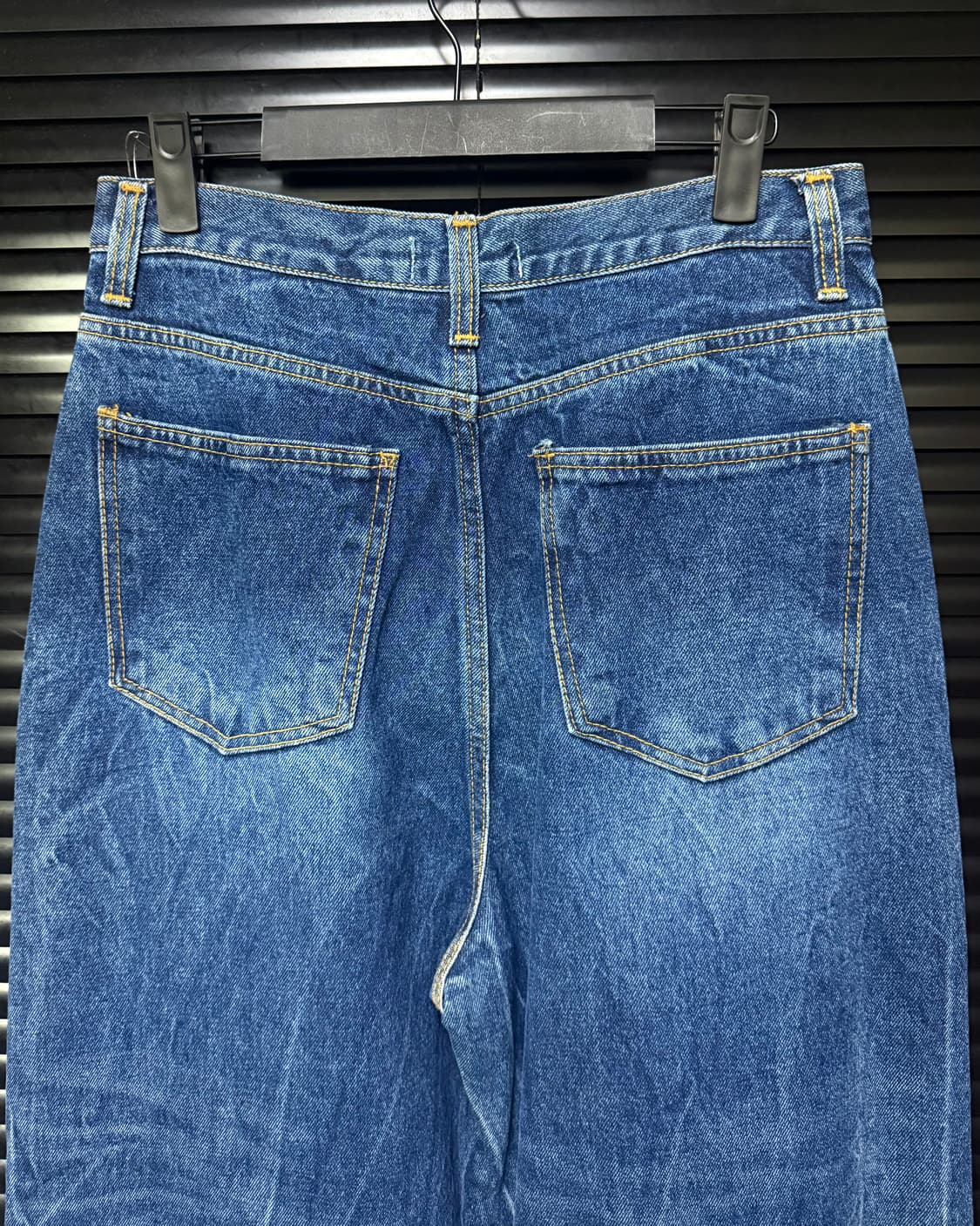 SEEOT 크랙 워싱 워시드 중청 진청 데님 와이드 벌룬 팬츠 바지 29 상품이미지3