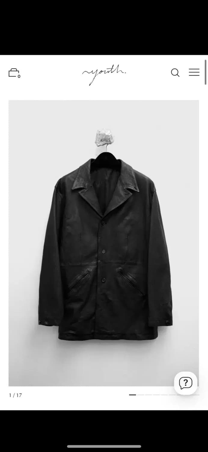 유스 워시드 레더 자켓 L 상품이미지1