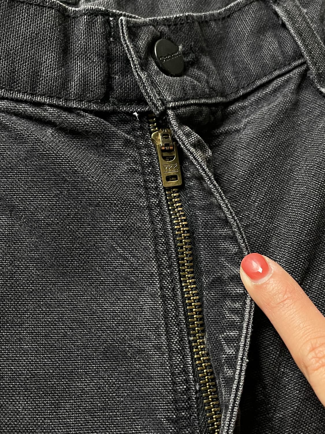 CARHARTT 칼하트 빈티지 차콜블랙 싱글니 워크팬츠 상품이미지3