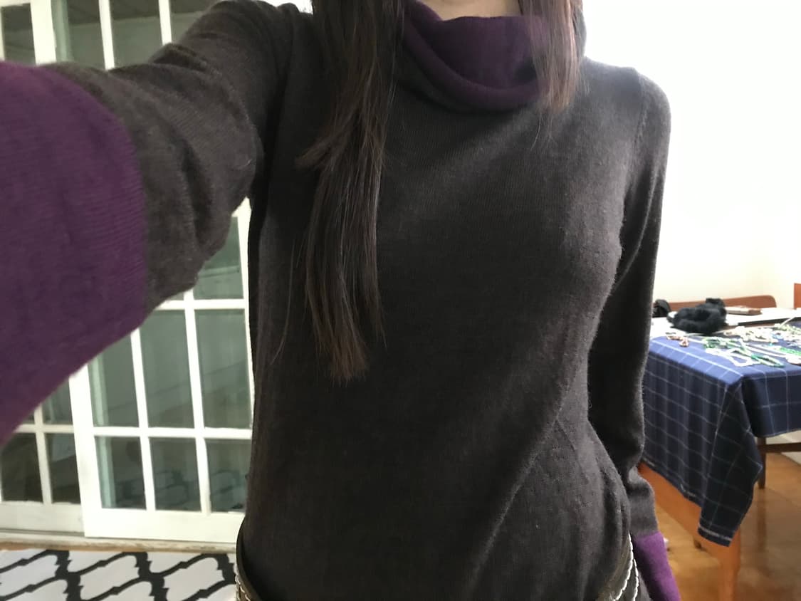 vintage turtle neck knit one-piece 상품이미지5
