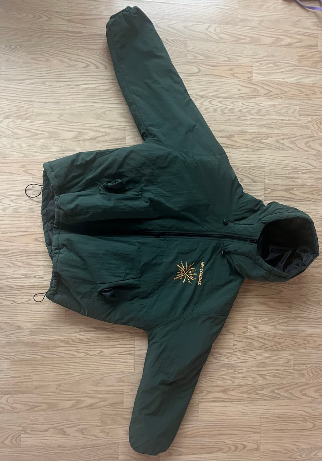 WIRES 자수 후드패딩  상품이미지1