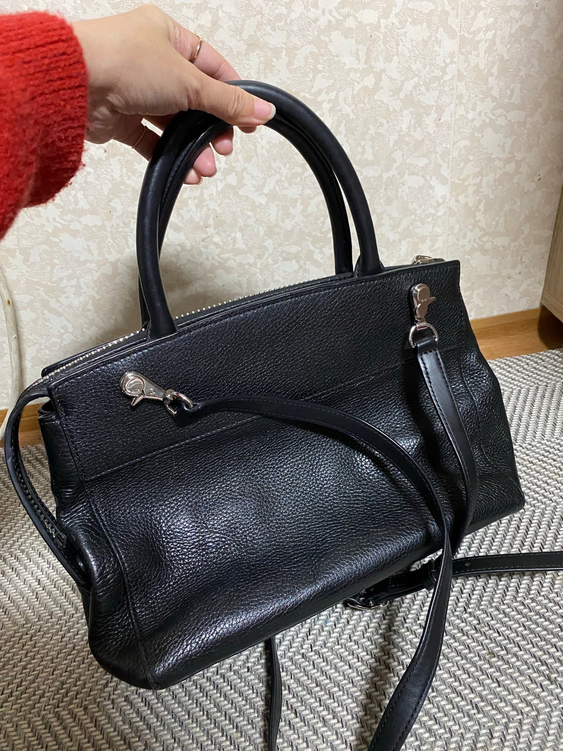 알렉산더 왕 블랙 아티카 가죽 스웨이드 사첼백 토트백 상품이미지2