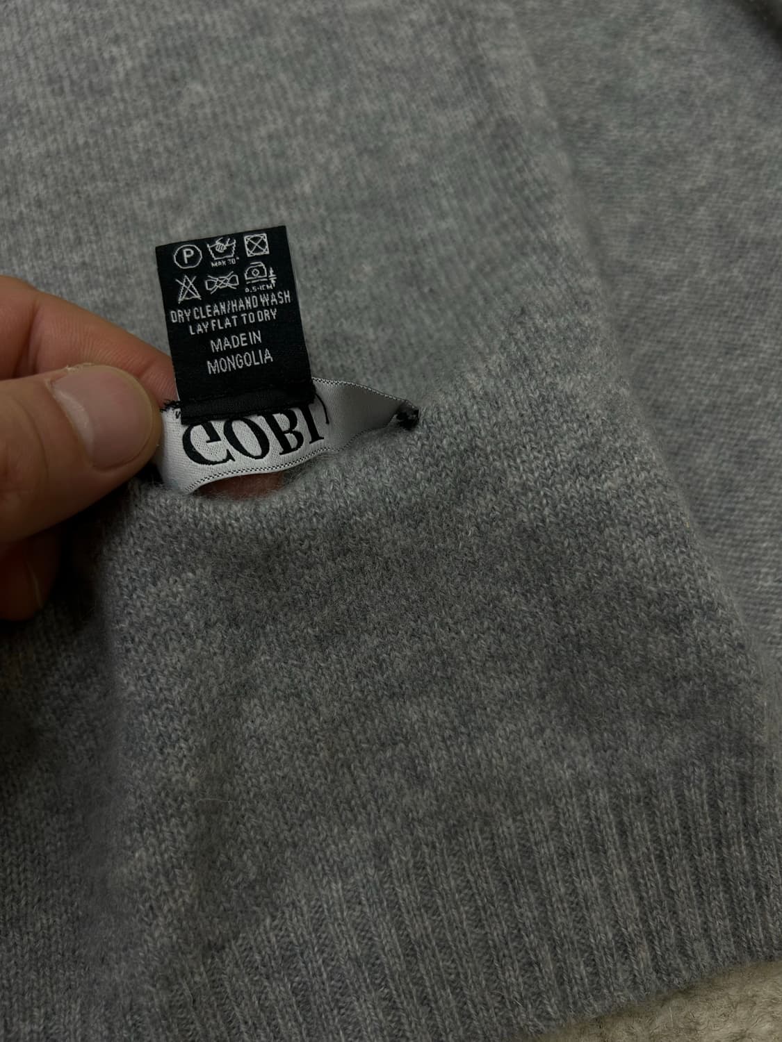 GOBI 고비 캐시미어 머플러/그레이 상품이미지4