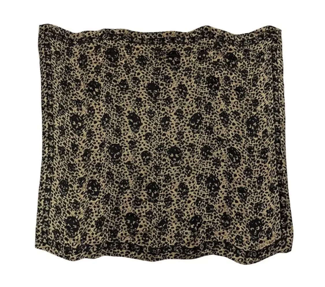 [os] 알렉산더 맥퀸 스컬 레오파드 스카프 상품이미지1