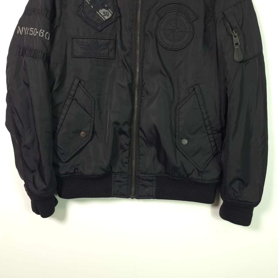 버커루 블랙 MA-1 밀리터리 블루종 M 상품이미지4