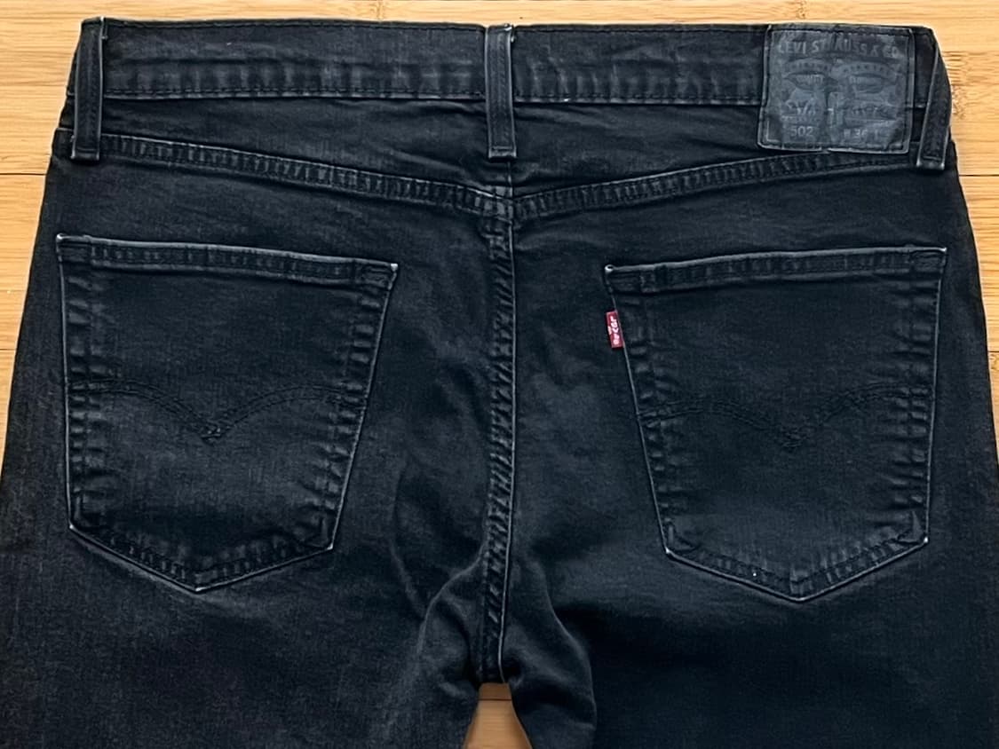 리바이스 502 블랙진 데님팬츠 W36 L32 상품이미지4