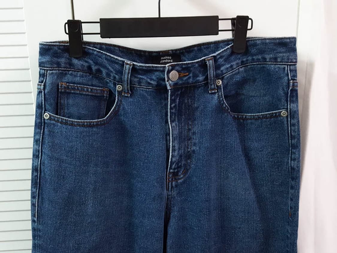 무신사스탠다드 남성 레귤러 핏 청바지 미디엄 인디고 상품이미지2