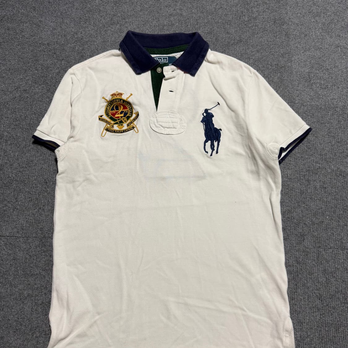 폴로 랄프로렌 빅포니 럭비 화이트 반팔 카라티 상품이미지3