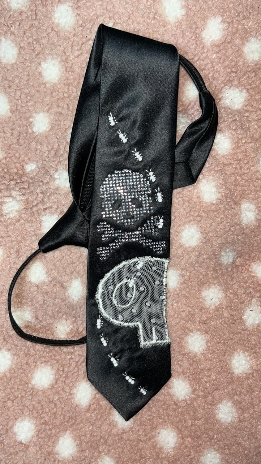 해골과 흰개미 넥타이 상품이미지1