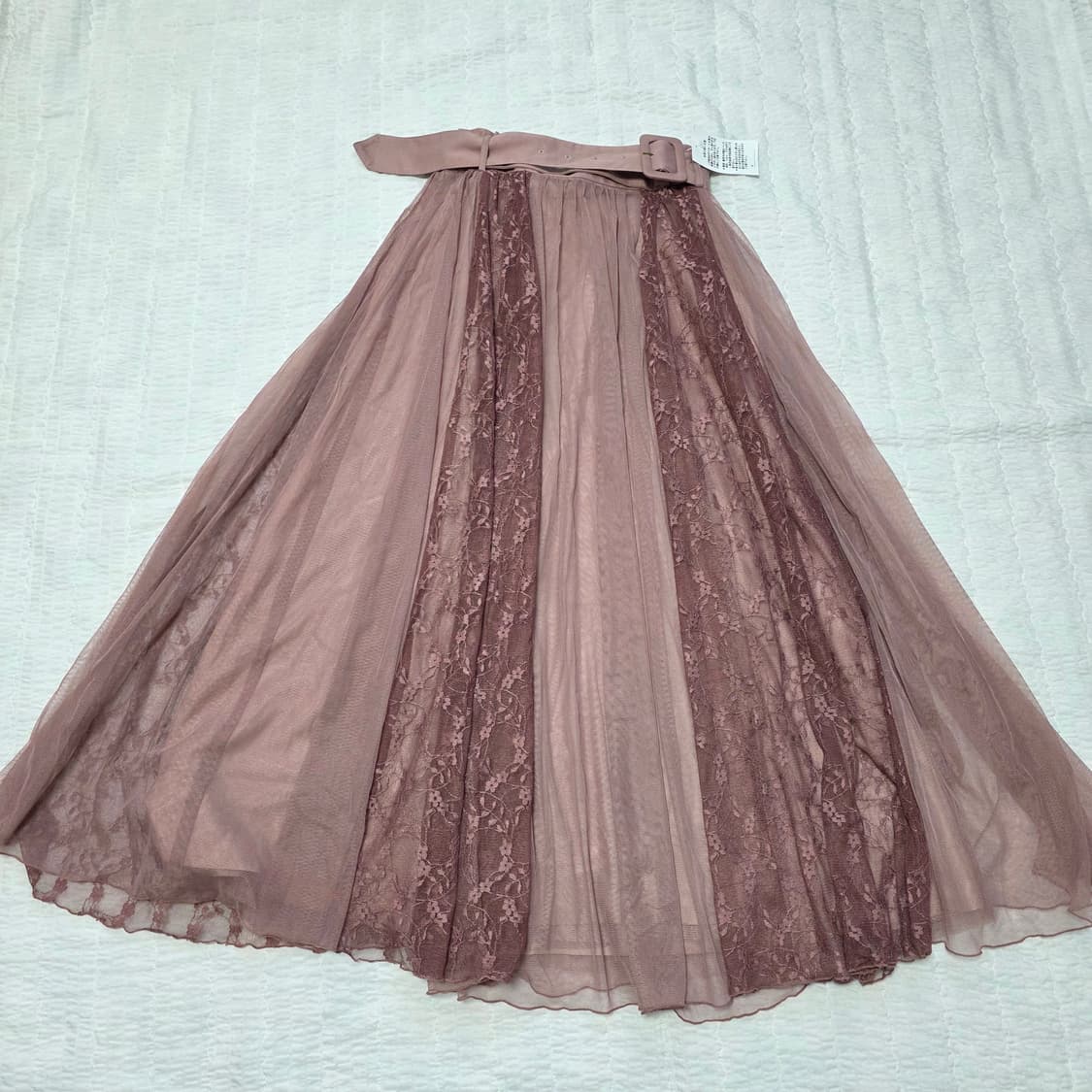 스나계st 히메 핑크 레이스 샤 롱스커트 상품이미지3