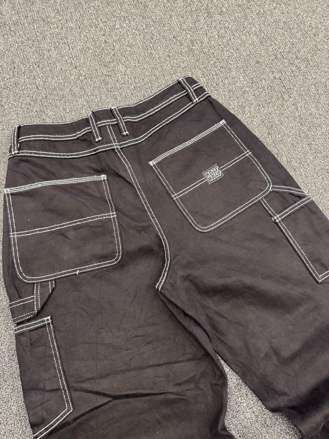 American vintage 화이트 스티치 더블니 블랙 워크 팬츠 상품이미지7