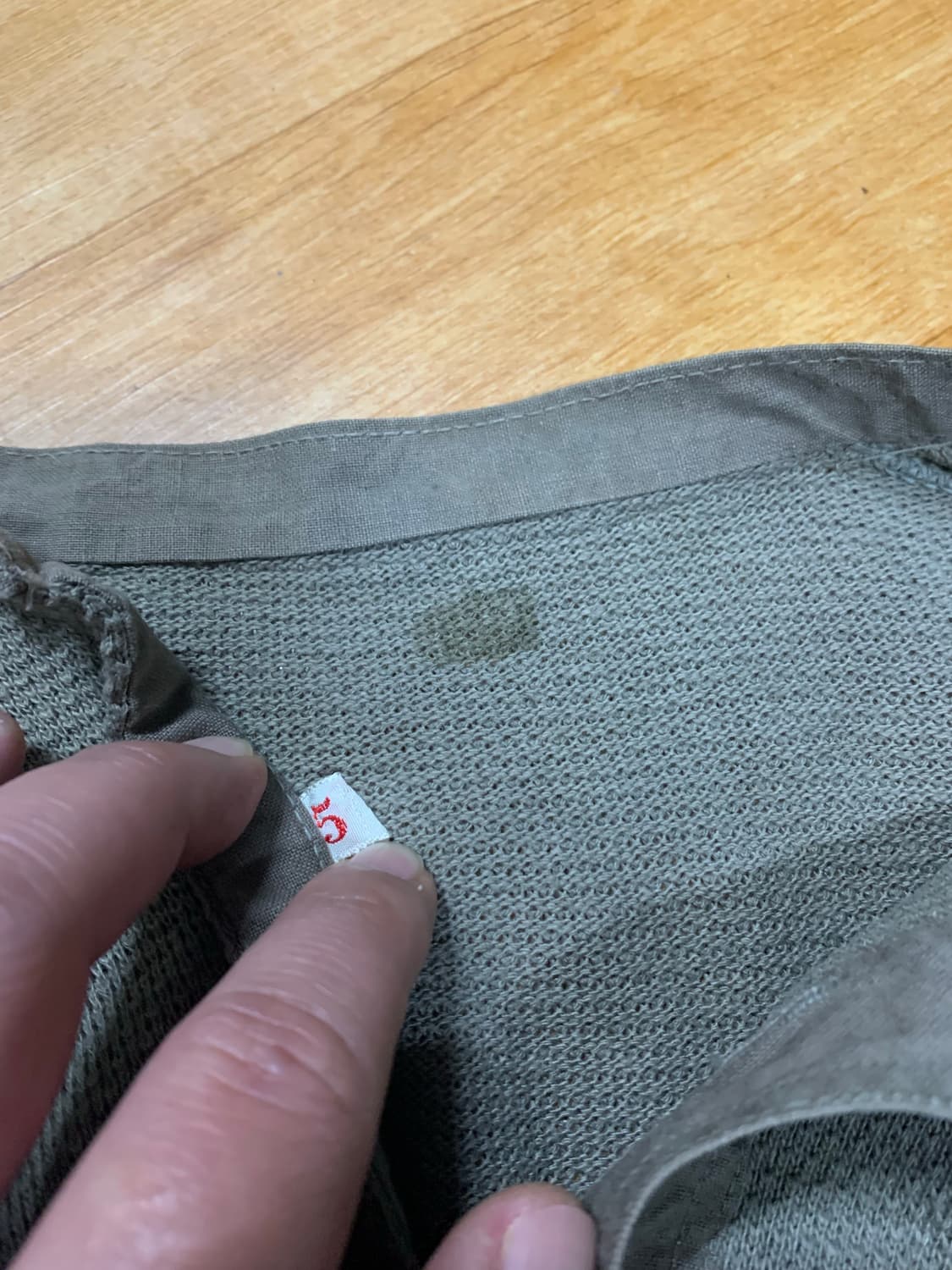 SWEDEN ARMY M-39 언더웨어 외플 헨리넥 셔츠=스웨덴 군 상품이미지9