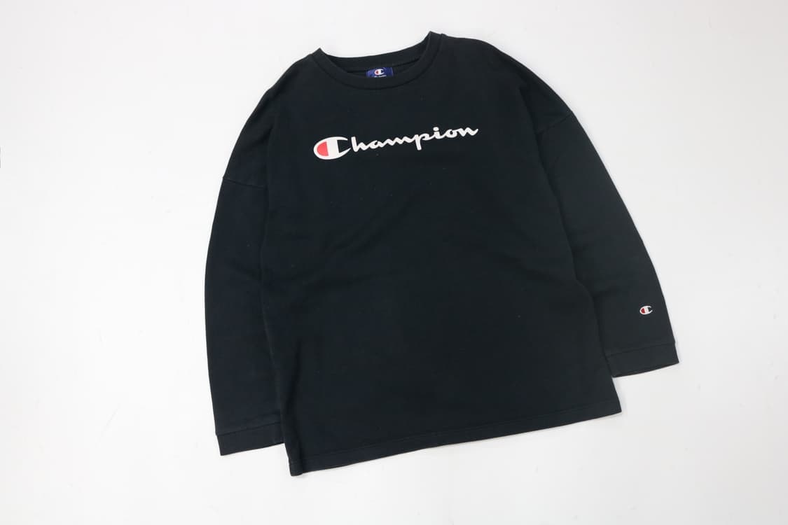 Champion 챔피온 빈티지 빅로고 블랙 롱슬리브 맨투맨 L 상품이미지2
