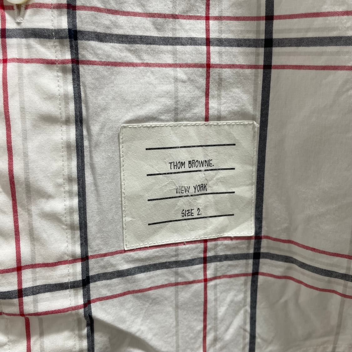 톰브라운/ 라운드 카라 트리콜로 체크 셔츠/ 2 상품이미지8