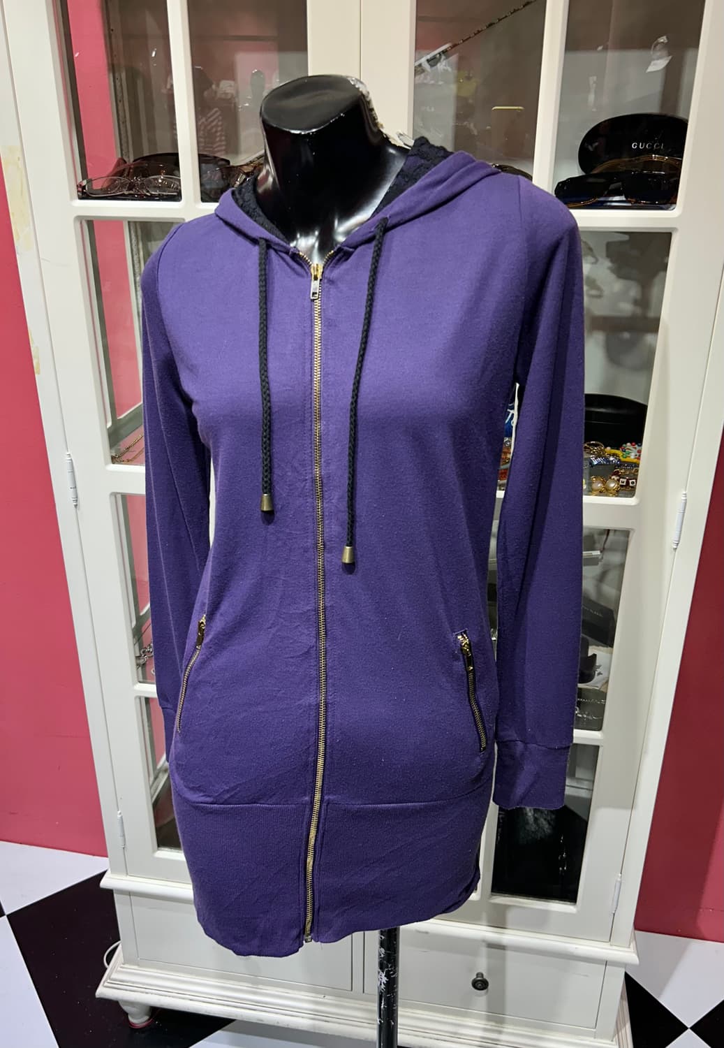 lace up hooded zip up 레이스업 디테일 후드집업 상품이미지1