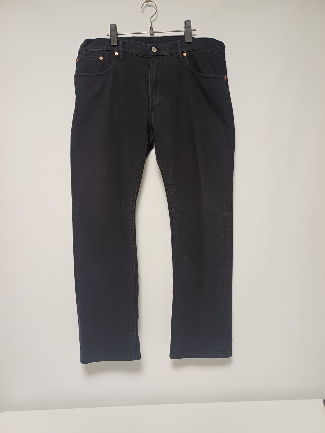 [W36] 리바이스 502 테이퍼드 블랙 스트레치 진 (상태 좋음) 상품이미지2